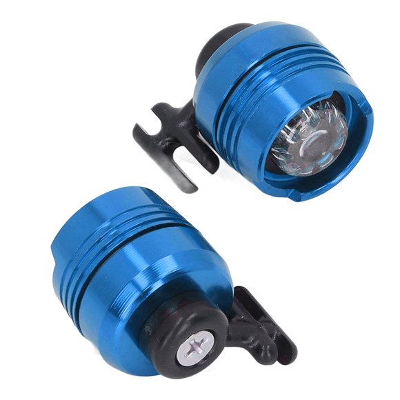 Phares à Double LED avec Alliage d'Aluminium et Construction en ABS, Étanche IPX5 pour Randonnée Nocturne, Vélo et Promenade de Chien, 3 Modes d'Éclairage, Installation Facile, Autonomie de 75 Heures, Inclut des Piles CR2032