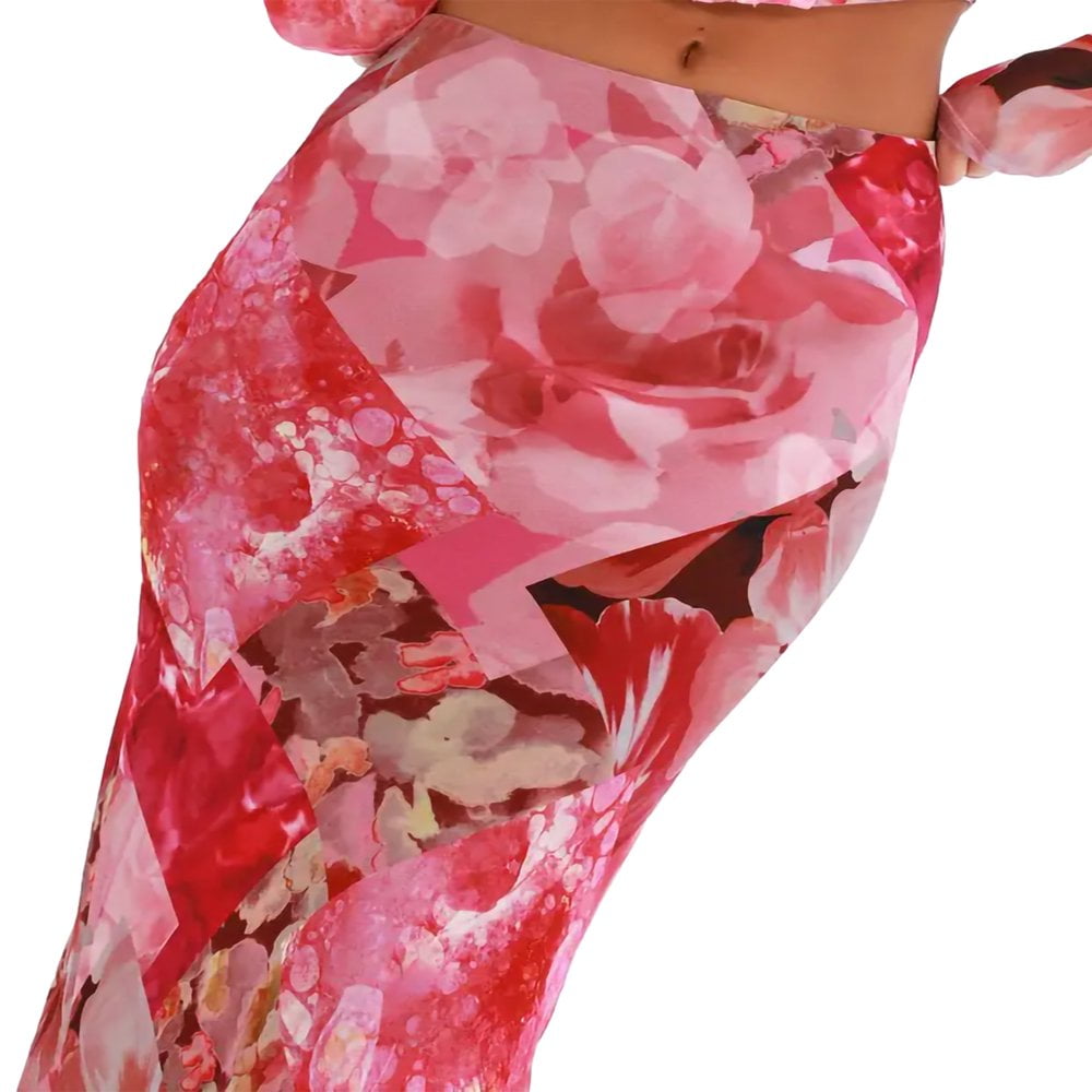 Jupe Moulante Midi Imprimé Floral – Taille 12 – Coton – Neuf Sans étiquette