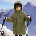 thumbnail image 6 of PINQI Boys down Jackets Thick Warm Zip up Hooded Puffer Coats Plain Lightweight Winter Outwear Kids Padded Oversized Jackets, 6 of 9
