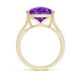 thumbnail image 2 of ANGARA Natural Claw-Set Cushion 5.5 ct Amethyst Solitaire Cocktail Ring in 14K Yellow Gold for Women (Size-12mm) | February Birthstone, Anniversary, Jewelry Gift for Women | Natural Amethyst Ring, 2 of 9