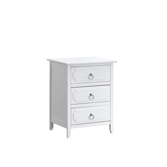 Glory Furniture Daniel G0090-N 3 Drawer Wooden Nightstand White