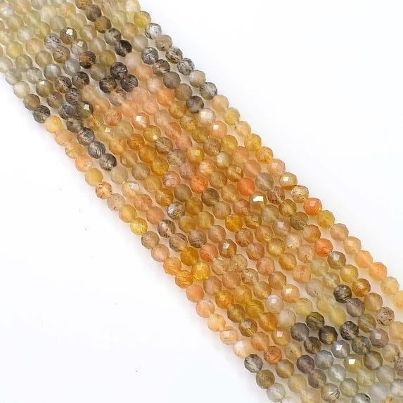 3-4mm Multi Moonstone Beads, Round Shape Moonstone, Wholesale Jewellery Beads, Mix Moonstone Beads