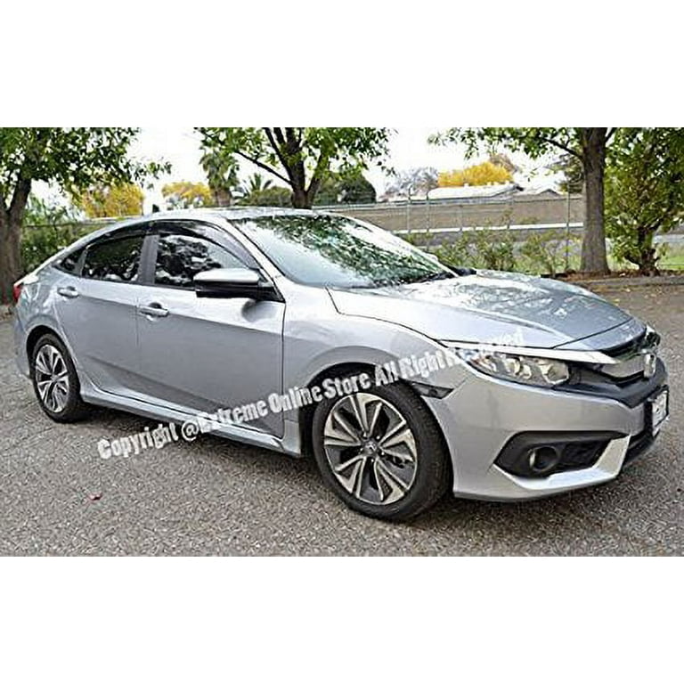 For 2012-2015 Honda Civic Sedan JDM Wavy Mugen Style Window Visors Rain Guards E - Foto 6