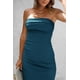 thumbnail image 5 of Vestido PRETTYGARDEN Tubo Strapless Ajustado Maxi Azul Talla L, 5 of 8