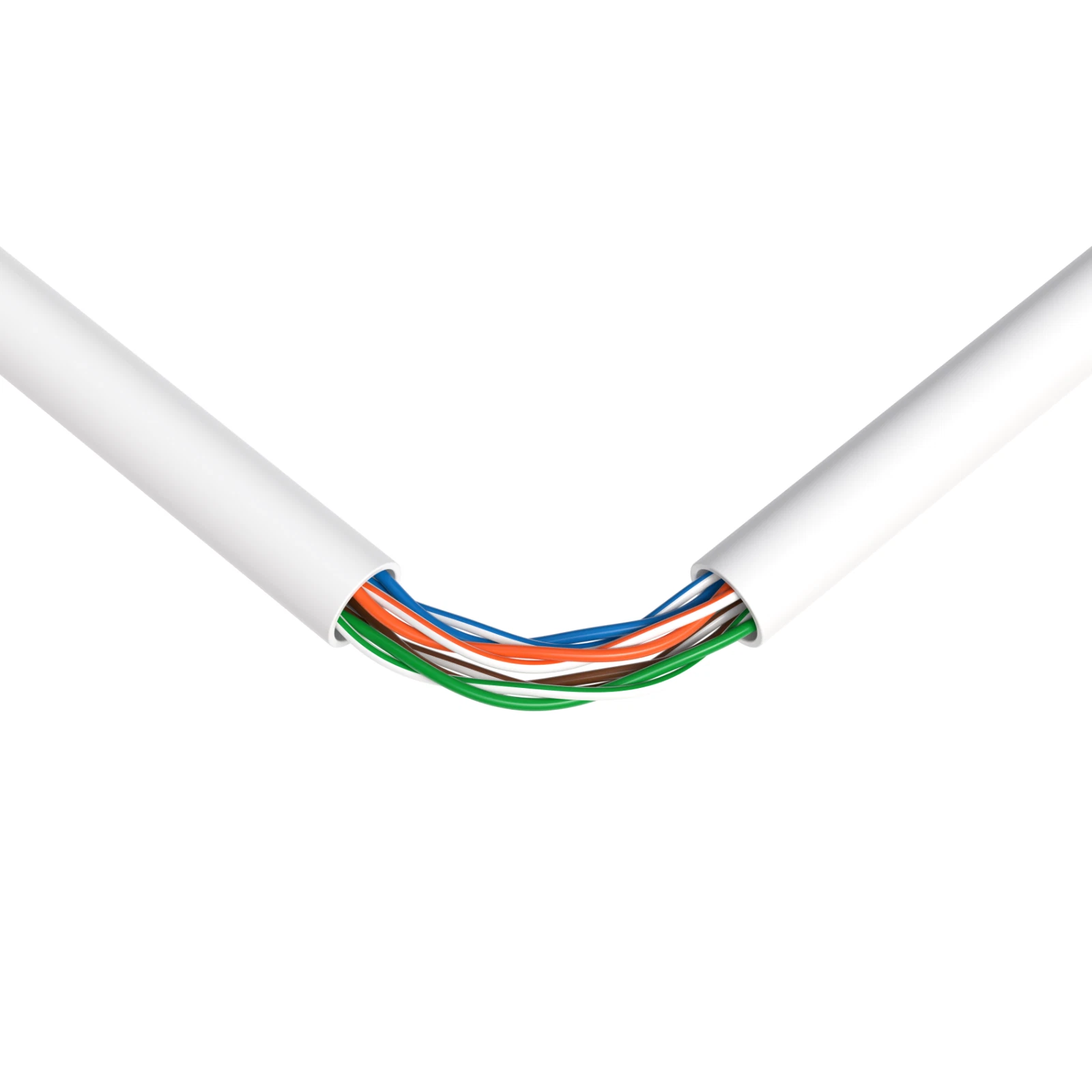 Cat5e Ethernet Cable 1000ft Bulk Pull Box, Solid 24AWG UTP LAN Network Wire, Copper Clad Aluminum (CCA), White, Cables Direct Online