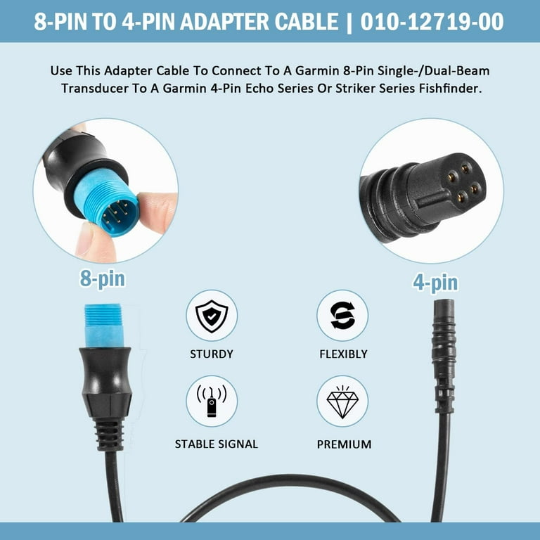 Garmin Echomap Garmin Adapter Cable (0101271900) Connect 8-Pin