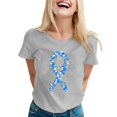 thumbnail image 1 of TSADFHJI T-Shirts pour Femmes avec Notes de Musique Imprimé Manches Courtes Col Rond T-Shirt Haut Blouse TTG Gris, 1 of 4