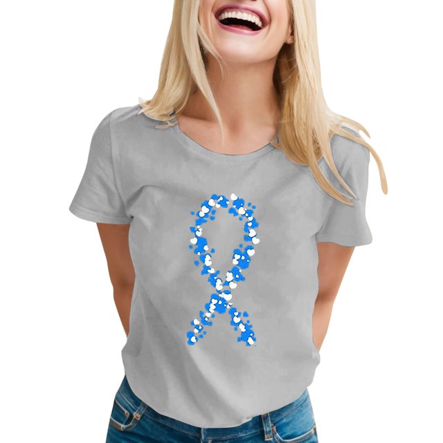 TSADFHJI T-Shirts pour Femmes avec Notes de Musique Imprimé Manches Courtes Col Rond T-Shirt Haut Blouse TTG Gris