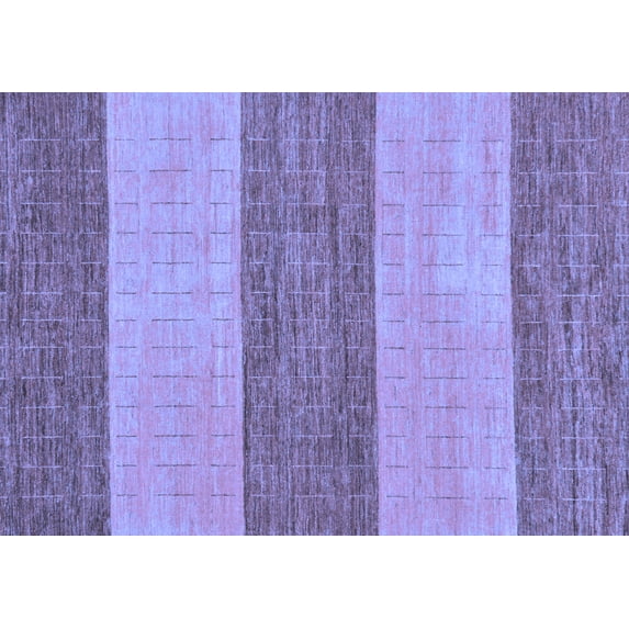 Ahgly Company Machine Washable Indoor Rectangle Abstract Blue Modern Area Rugs, 7' x 10'