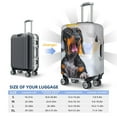 thumbnail image 6 of Daiia Puppy Sits In Bathtub Luggage Cover, Thickened Washable Travel Luggage Covers, Elastic Unique Baggage Covers for 18-20 inch Luggage-Medium, 6 of 9