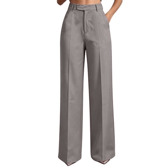 Jerdar Womens Dress Pants Pull On Wide Leg Stretchy Work Pants Women Business Casual Outfits Slacks for Women Trousers L