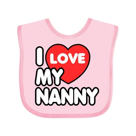 

Inktastic I Love My Nanny Boys or Girls Baby Bib