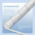 thumbnail image 2 of MAMBASNAKE C02 Coiled Keyboard Cable, Custom USB-C Cable for Mechanical Keyboard, Double-Sleeved TPU Spring Cable for Gaming Keyboard, Type-C to USB-A, Detachable Gold Aviation Connector-Transparent, 2 of 5
