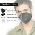 thumbnail image 4 of Electric exhaust fan KN95 mask, equipped with charging fan, with 5 filter elements, replaceable filter element mask, suitable for woodworking, cycling, spray painting and other work, 4 of 9