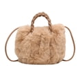 thumbnail image 1 of Bolso Bandolera Tejido Felpa Btafrte Otoño Invierno para Mujer Caqui Yushan5020, 1 of 9