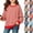 Red, variant on Spazoro Girls Knit Sweater, Side Slit 100% Cotton Long Sleeve Crew Neck Striped Casual Pullover Tops for School Daily Wear Red Size 9-10
