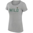 thumbnail image 2 of Women's G-III 4Her by Carl Banks Heather Gray Minnesota Wild Super-Slim Fit Lightweight Dot Print Team T-Shirt, 2 of 3