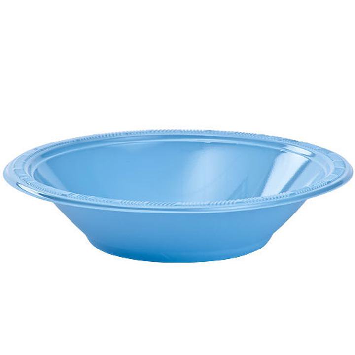 Exquisite Disposable Plastic Bowls 40 Piece Party Pack Plastic Soup Bowls, 12 Oz, Light Blue