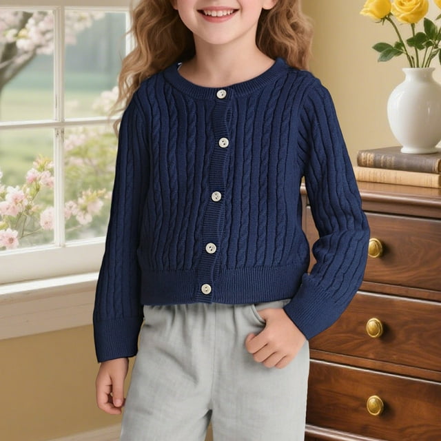 Toddler Infant Sweater Button Down Long Sleeve Knit Cardigan Warm Fall Winter Clothes Boys' Sweaters 2-3 Years