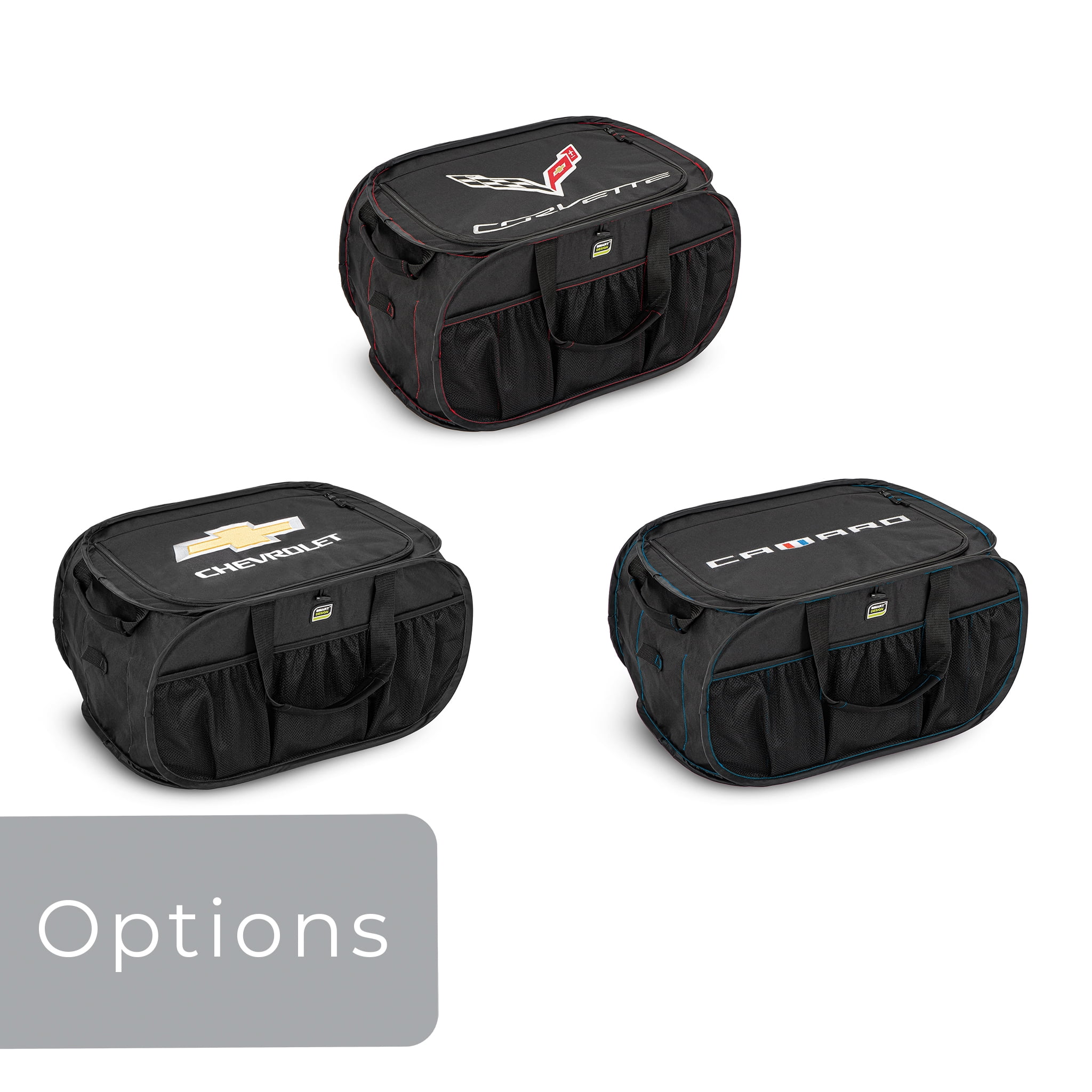 Pop Up Chevy Trunk Organizer with Easy Carry Handles, Side Pockets, and Zipper Top - 23 Inch - Chevrolet
