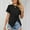 Black, variant on Alllist Womens Tops White Solid Short Sleeve Crew Neck T-Shirts Ladies Tops And Blouses
