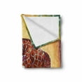 thumbnail image 2 of Giraffe Soft Flannel Fleece Throw Blanket, Vintage Style Illustration Watercolor Animal Wildlife Safari Zoo Retro Art, Cozy Plush for Indoor and Outdoor Use, 60" x 80", Multicolor, by Ambesonne, 2 of 6