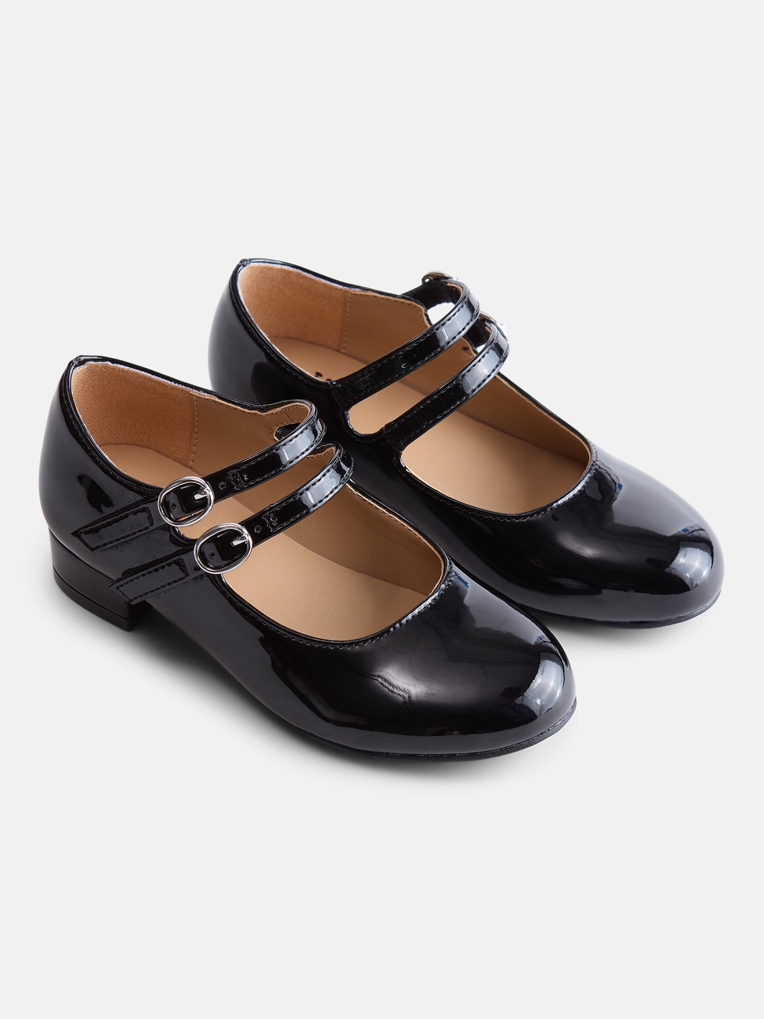 Wonder Nation Toddler Girls' Double Strap Patent Dress Shoes