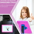 thumbnail image 3 of Nalacover Case for Samsung Galaxy Tab A9 Plus 11-inch 2023/X210/X215/X216, Military Grade Heavy Duty Silicone PC Protection Rugged Cover with Rotating Stand & Handle & Shoulder Strap, Rose, 3 of 10
