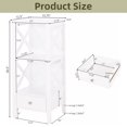 thumbnail image 6 of MIDOQIN Bathroom Floor Cabinet, Small Bathroom Corner Storage Cabinet with Door & Open Shelves, Narrow Toilet Paper Cabinet, Bathroom Organizer Rack Stand, 6 of 10