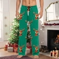 thumbnail image 2 of Christmas Pants Men Elastic Waist Relaxed Fit Casual Pants Bottoms Xmas Reindeer Print Gifts Loose Fit 2025 Winter Mens Sleepwear Pajamas Light Green XXXL, 2 of 4