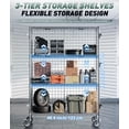 thumbnail image 5 of Vakiorn Commercial Wire Storage Cage 24x48x70 inch Chrome Mobile Lockable Doors Wheels Heavy Duty Shelving for Warehouse Grocery Kitchen Office School Restaurant, 5 of 9
