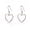 C-Rose Gold Plated, variant on Solid 925 Sterling Silver 1.8CM Hollow Heart Drop Earrings for Women Teens Sweet Love Dangle Earrings