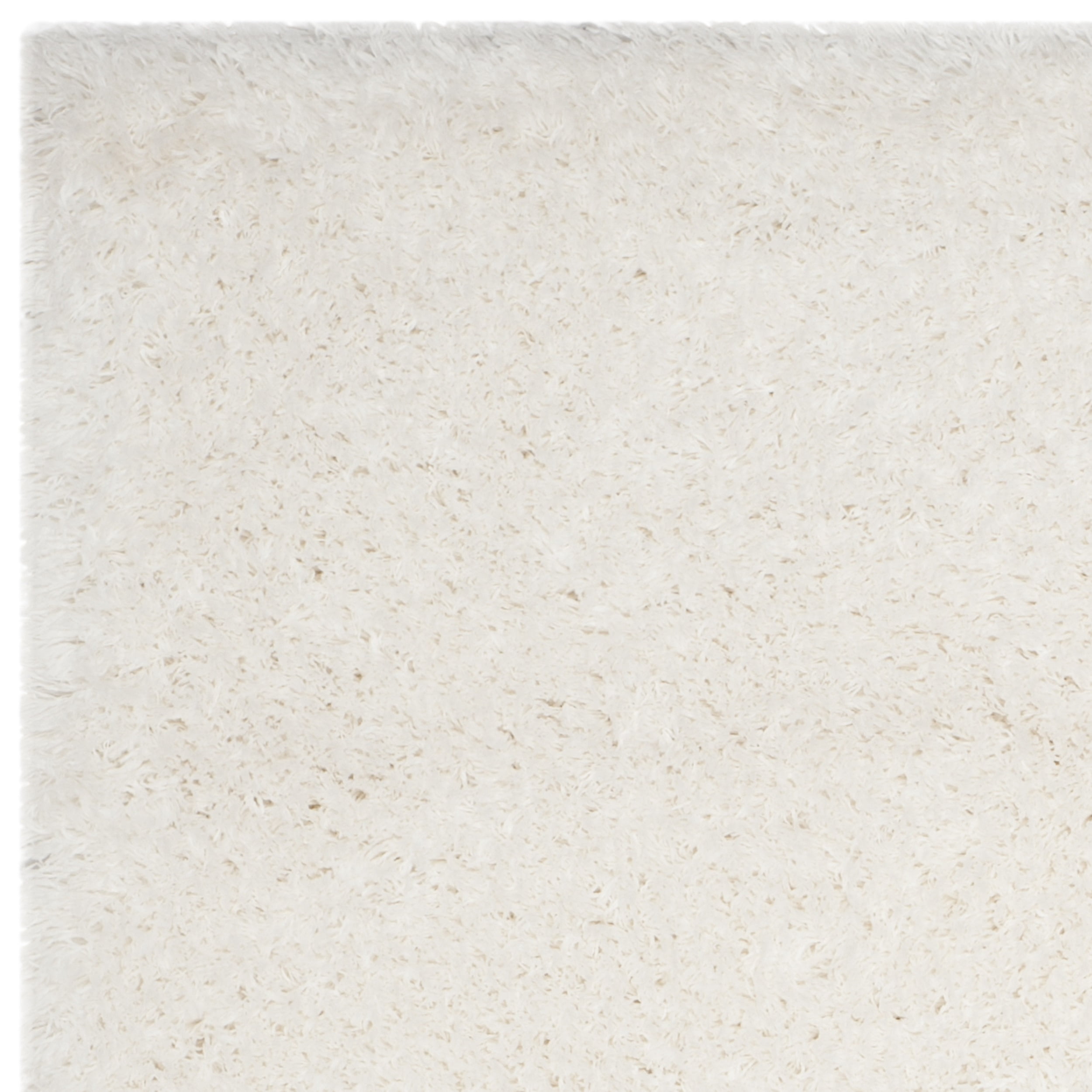 SAFAVIEH Polar Abbot Solid Shag Area Rug, White, 4' x 6'