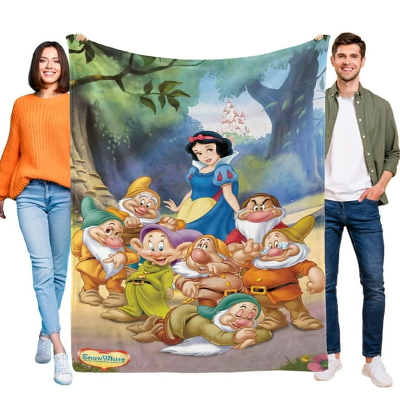 Snow WhiteFlannel Throw Blanket Warm 3D Printed Flannel Throw/Blanket Ultra-Soft Lightweight Warm Flannel All Season Light Weight Living Room/Bedroom Warm Blanket 40"X60"(100cm*150cm)