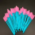 thumbnail image 1 of Make Up Brushes D 300pcs Blue Handle Pink Brushes Nylon Disposable Wands Lashes Makeup Brushes Eyelash Extension, 1 of 1