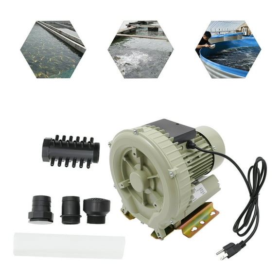 Miumaeov 110V Industrial Fish Pond Tank Air Pump Blower Oxygen Aerator 370W 12kpa Durable
