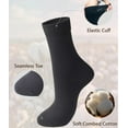 thumbnail image 2 of Women's Soft Combed Cotton Trouser Dress Socks Thin Socks 3 Pairs Women Crew Socks Above-Ankle, 2 of 6