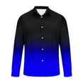 thumbnail image 3 of Oplxuo Men's Gradient Dress Shirt Slim Fit Casual Long Sleeve Button-Down Formal Business Work Fashion Shirts, 3 of 4