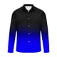 thumbnail image 3 of Blusa y camisa de manga larga con cuello vuelto para hombre, estilo casual, a la moda, con botones y estampado degradado, de poliéster., 3 of 4