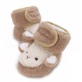 thumbnail image 2 of Infant Unisex Cute Warm Cotton Booties Fleece Soft Non-Slip Sole Winter Boots for Toddler Boys Girls 0-18M, Brown, 2 of 13