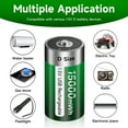 thumbnail image 5 of Palogreen Rechargeable D Battery 6-Pack 1.5V Type-C USB D Size Lithium Batteries 15000mWh Long Lasting D Cell Battery with Battery Case, 5 of 7