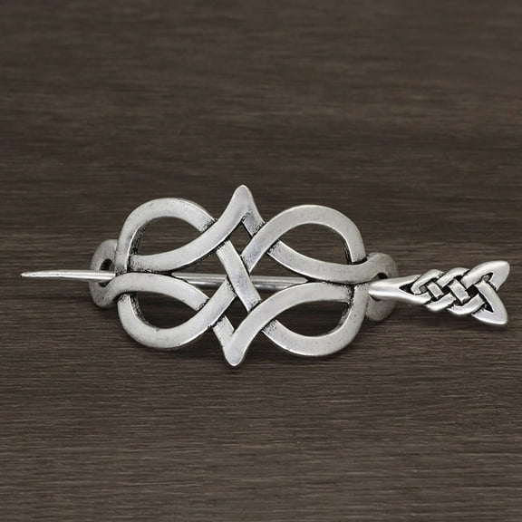 Silver Celtic hair clips Viking Celtic hair clips Celtic hair knots hair sticks Vintage metal hair clips Women's vintage hair accessories