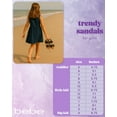 thumbnail image 6 of bebe Girls’ Sandal – Two Strapped Patent Leatherette Glitter Sandals (Toddler/Little Kid), 6 of 7
