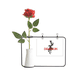 thumbnail image 1 of Botella de decoración de jarrones colgantes de flores rosas artificiales, 1 of 3