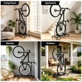 thumbnail image 6 of HaiNova Adjustable Height Vertical Bike Stand, Freestanding Bike Rack with Wheels for Garage & Apartment, Safe & Secure, for Wheels Sizes up to 29”, 6 of 10