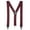 Burgundy, variant on Mens Elastic Y-Back Adjustable Clip-on Suspenders with Leather Trim - Navy (Regular, 46" Long)