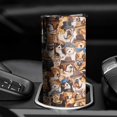 thumbnail image 4 of Dog Tumbler 20 Oz Travel Coffee Mug Dog Print Skinny Tumblers with Lid and Straw Stainless Steel Insulated Coffee Cups Gift for Dog Lover, 4 of 7