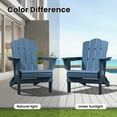 thumbnail image 6 of JUSTLET Adirondack Chair, 4PC Plastic Folding Outdoor Patio Chairs, Outside HDPE Chairs for Lawn, Yard, Navy Blue, 6 of 9