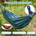 thumbnail image 6 of Tree Hammock, Sturdy Double Hammock Bed Up to 660lbs, Outdoor Portable Hammock with Travel Bag for Camping, Backpacking (78.8"L x 60"W), 6 of 7