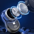 thumbnail image 4 of Yatlte One-Button Shave, Mini Shaver Portable Electric Shaver, Pocket Size Shaver Wet and Dry Razor, Waterproof Rotary Shaver, USB Rechargeable Shaver for Car, Outdoor, Business Travel, 4 of 7